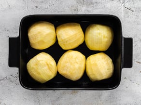 Mele Hasselback con crumble di noci