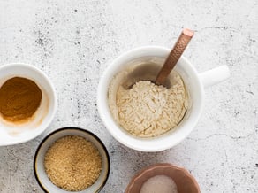 Pinova apple mug cake in the microwave