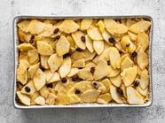 Scheiterhaufen mit Bio-Golden Delicious-Äpfeln