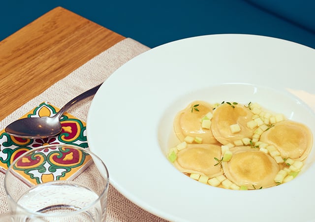 Tortelloni con ripieno di mela Golden Delicious e formaggio Piave DOP