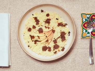 Risotto mit Pinova Äpfeln aus dem Vinschgau und Trüffeln aus Alba