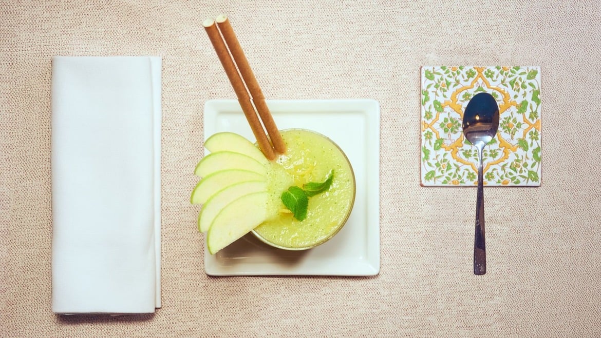 Sorbet aus Vinschger Golden Delicious Äpfeln und Zitronen aus Kampanien