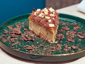 Crostata fredda di mela Pinova e cioccolato di Modica