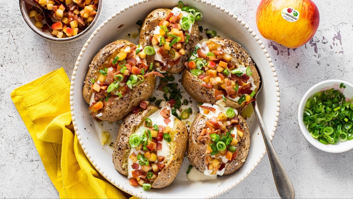 Baked potatoes mit Topaz Bio Vinschgau