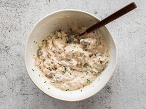 Gegrillte Vinschger Marillen mit Thunfischcreme